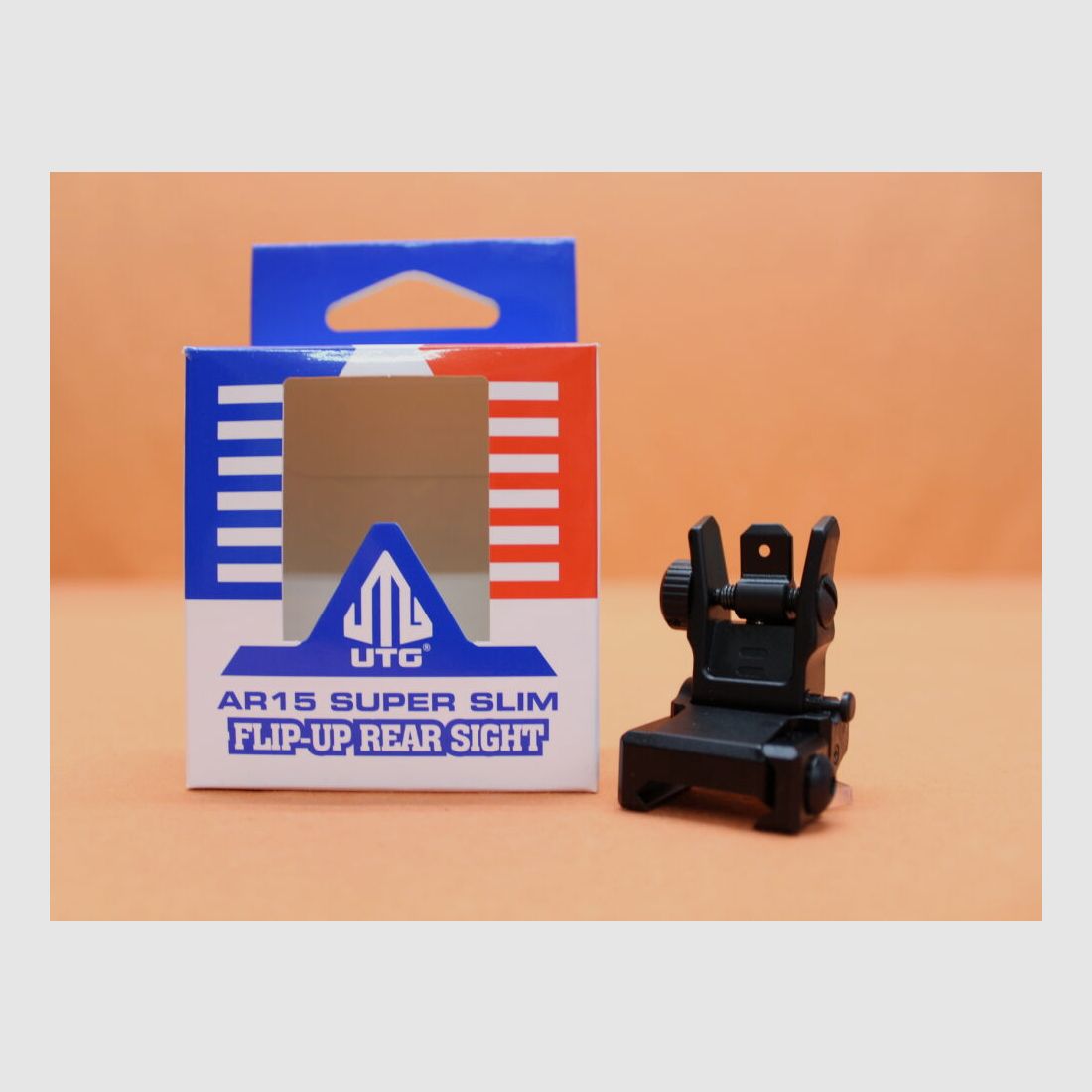 UTG - Leapers UTG Flip-Up Achterzicht Laag Profiel Compact (MNT-955)/ Opvouwbaar Dioptervizier voor Picatinnyprofiel