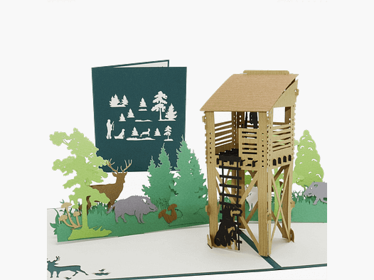 Pop-up-Karte "Hochsitz"