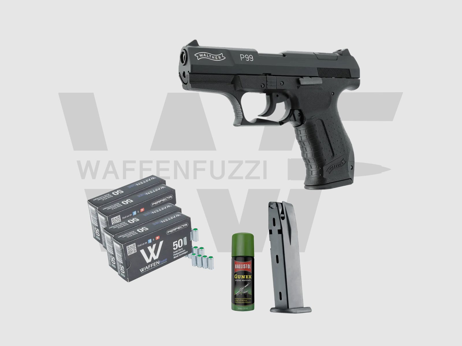 Walther P99 "M" Schreckschuss Set Kaliber 9mm PAK
