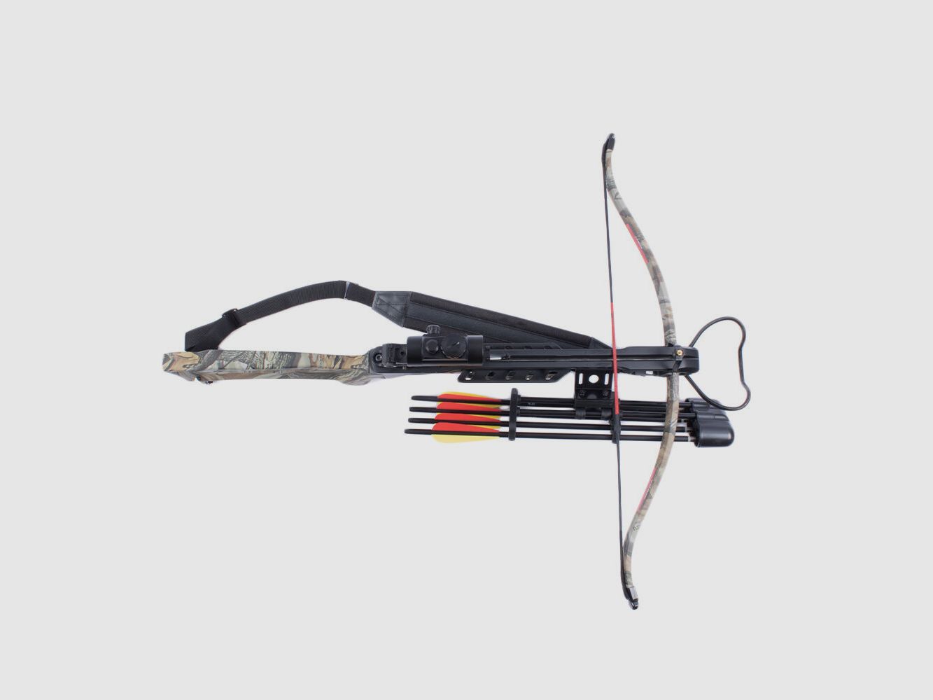 Man Kung Recurve Anaconda 175 lbs Camo SET - Quiver, Pijlen, RedDot