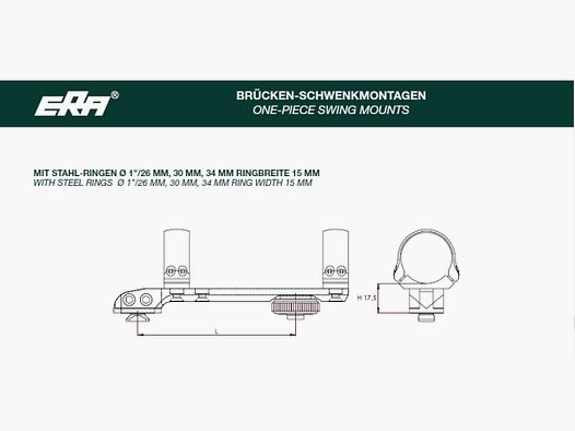 RECKNAGEL Montage BSM m. 30mmRinge einteilig - komplett 'G9Plus'