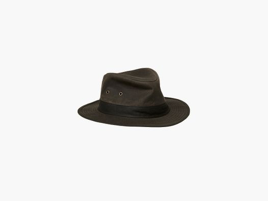 Chapeau en Coton Ciré Chevalier Bush, 60, Marron