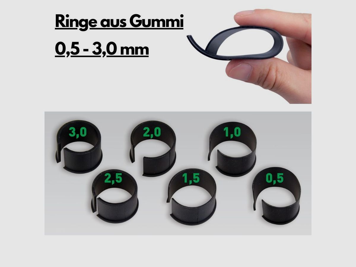 PARD Distanzringe Set (für PARD Standart Alu-Adapter) Gummi