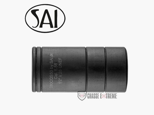 Suppressor SAI D80CQS50 1/2X28 Cal 223 Rem