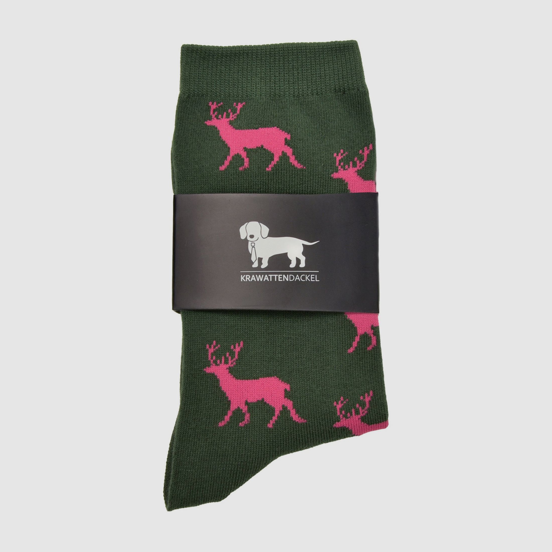 Krawattendackel Socken mit Hirsch