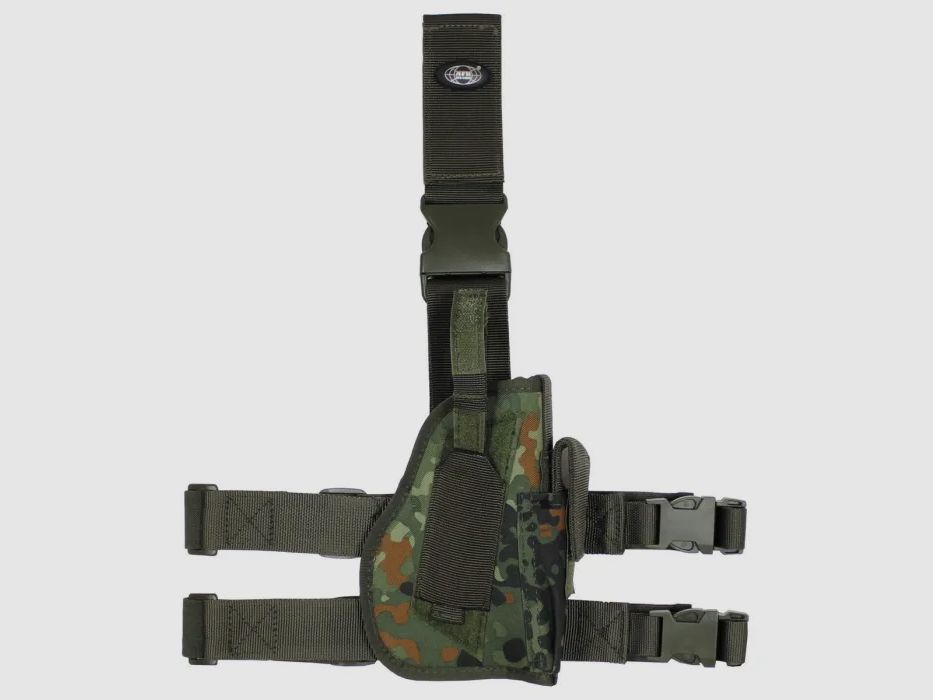 Pistol thigh holster for handgun - right-handed - BW camouflage