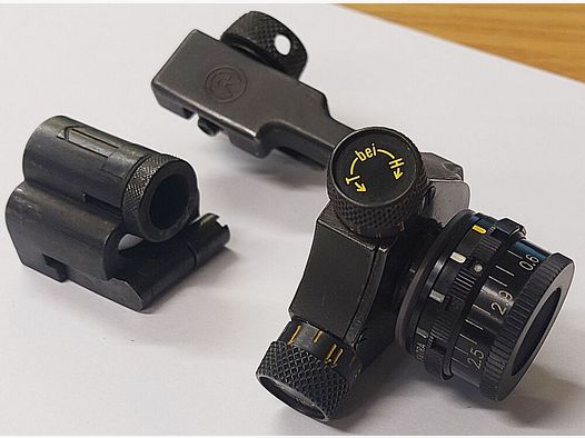 Grünig & Elmiger AG	 Orig. W&F Diopter Inkl. Korntunnel und v. Irisblende mit Farbverstellung Schweizer Schmidt Rubin K31