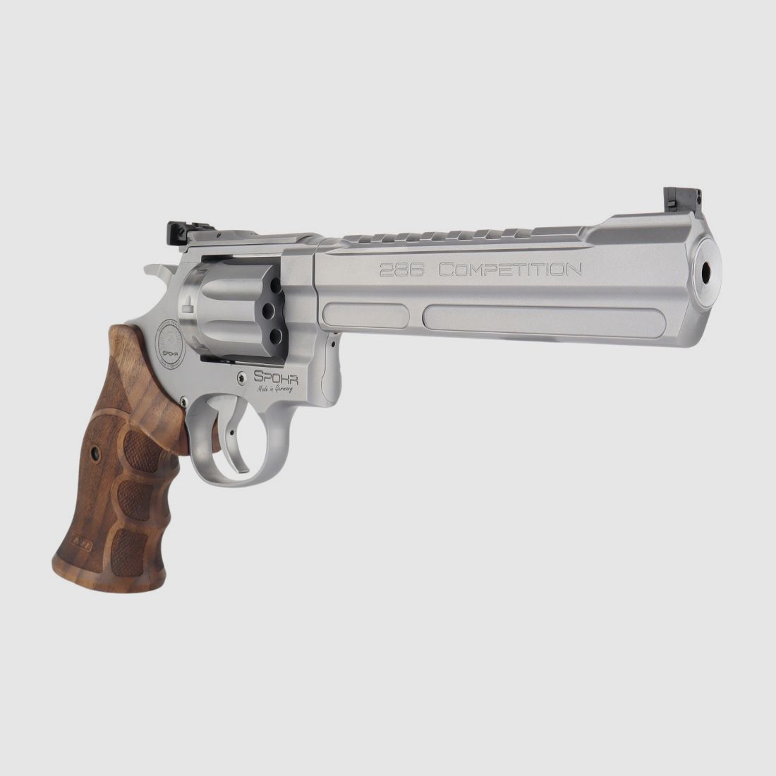  SPOHR 286 Competition Stainless .22lr 6 cali Revolwer Wyprodukowano w Niemczech, zdjęcie 9 z 12