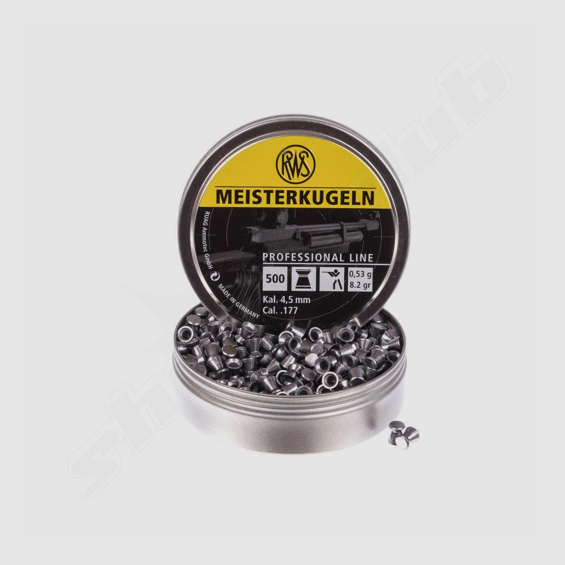 RWS Meisterkugeln Pro 0,53g 500pcs 4,5mm Diabolo, image 1 sur 2