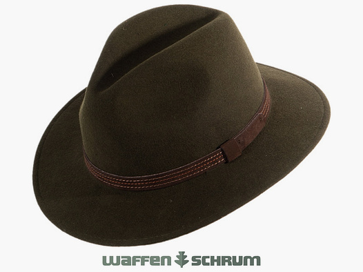 Lodenhut Rollhut m. Ledergarnitur Grün