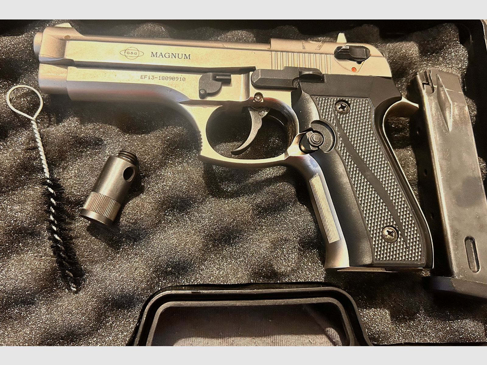 Ekol Firat Magnum blank firing pistol 9mm P.A.K. nickel