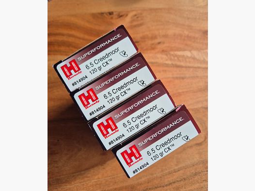 70 rounds Hornady 6.5 Creedmoor Superformance CX 7.8g/120grs