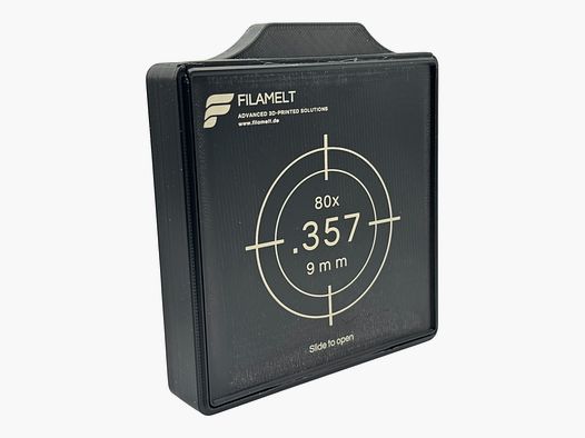 Diabolo-Box na 80x .357 / 9 mm – Praktyczna, nadająca się do układania w stos, wielokrotnego użytku. Pudełko na zapałki