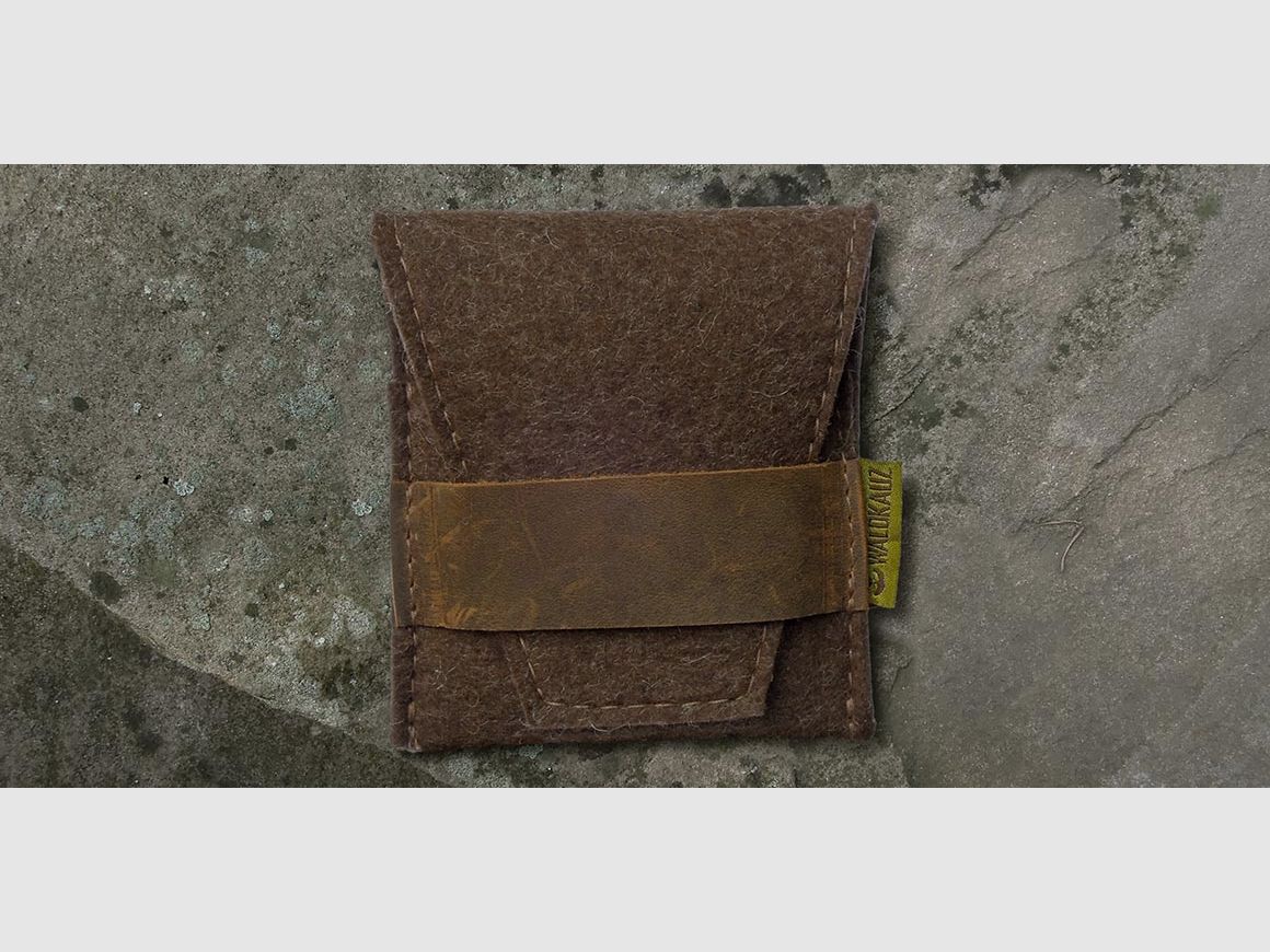 Waldkauz Büchse 5er Filz Patronenetui