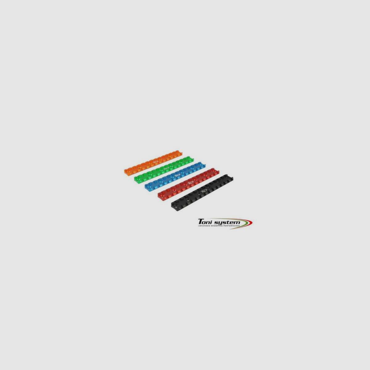 TONI SYSTEM PICM6N Rail Picatinny corta con 6 agujeros, Color: Negro, imagen 2 de 3