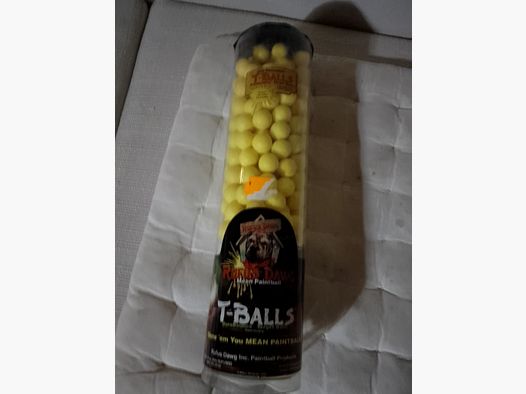 200 Rufus Dawg Target Balls .68 Hdr68 Paintballs T-Balls ähnlich Rubberballs neu gelb selten
