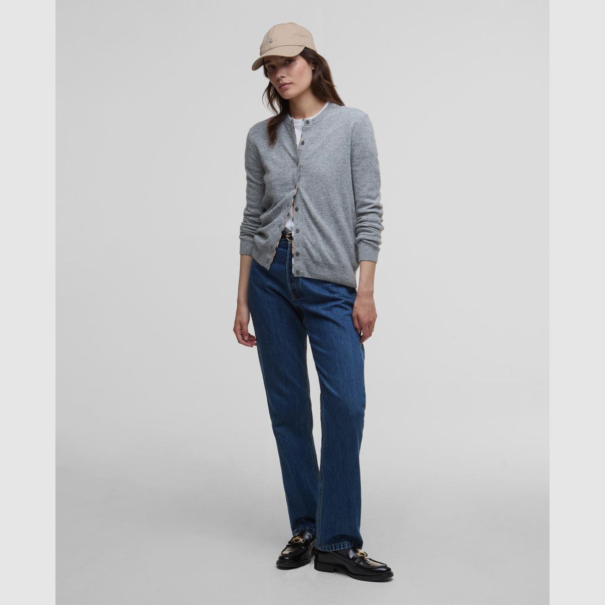 BARBOUR Cardigan Pendle Grey Marl/Hessian Tartan