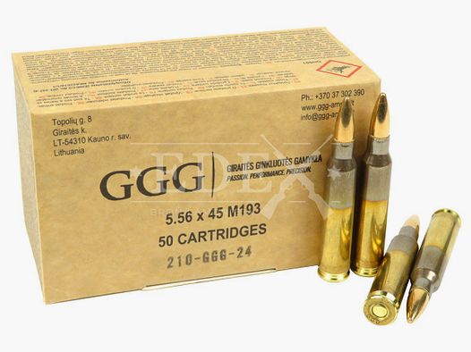 Amunicja GGG .223Rem/5,56x45mm FMJ M193 55gr.