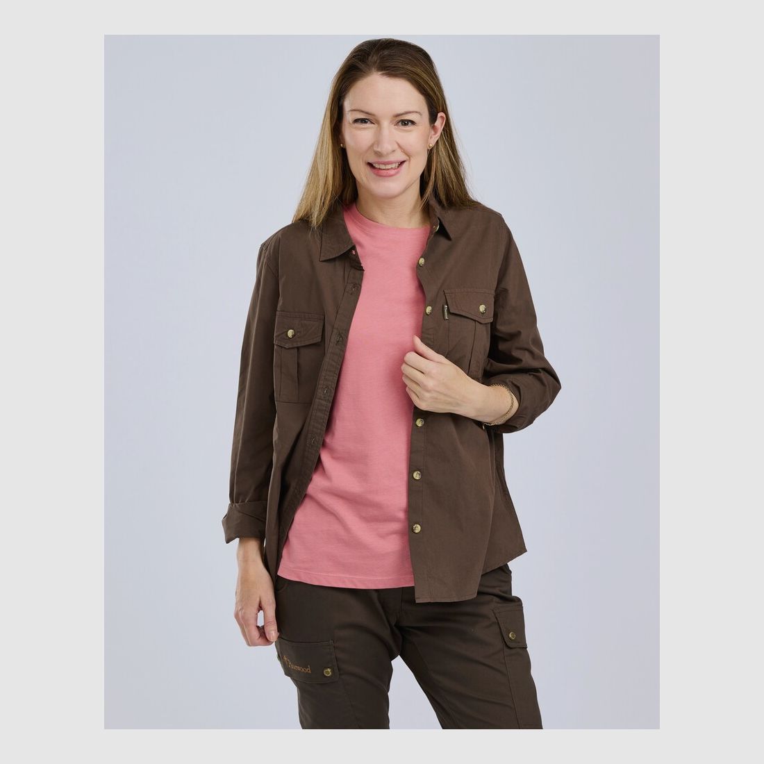 Pinewood InsectSafe Popeline Bluse (Dunkeloliv), Bild 5 von 6