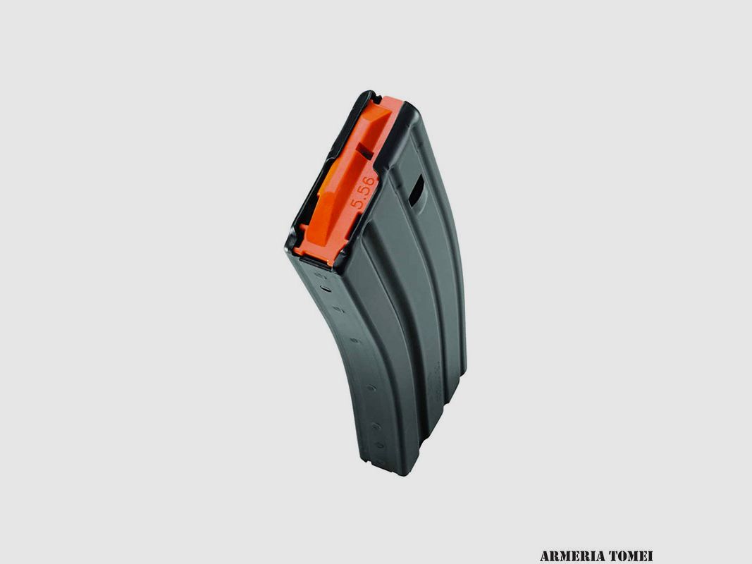 CARICATORE – DURAMAG Caricatore Speed AR15 .223R./5.56 Inf. 30 colpi, Anod. Nero, T360, Elevatore Arancione, Molla Everflex