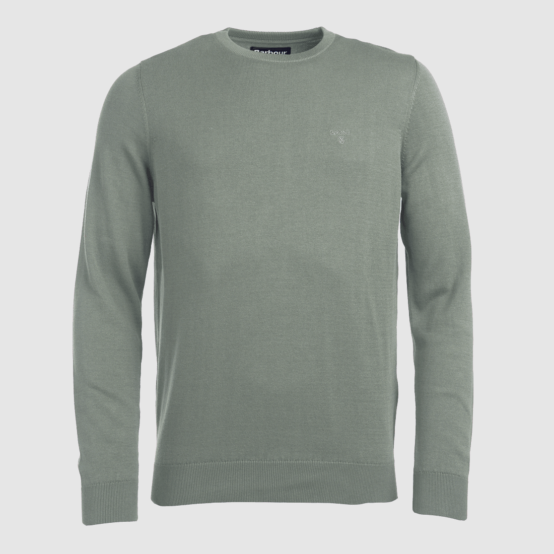 Barbour Pima Crew Sweater Herren Agave Green - XL
