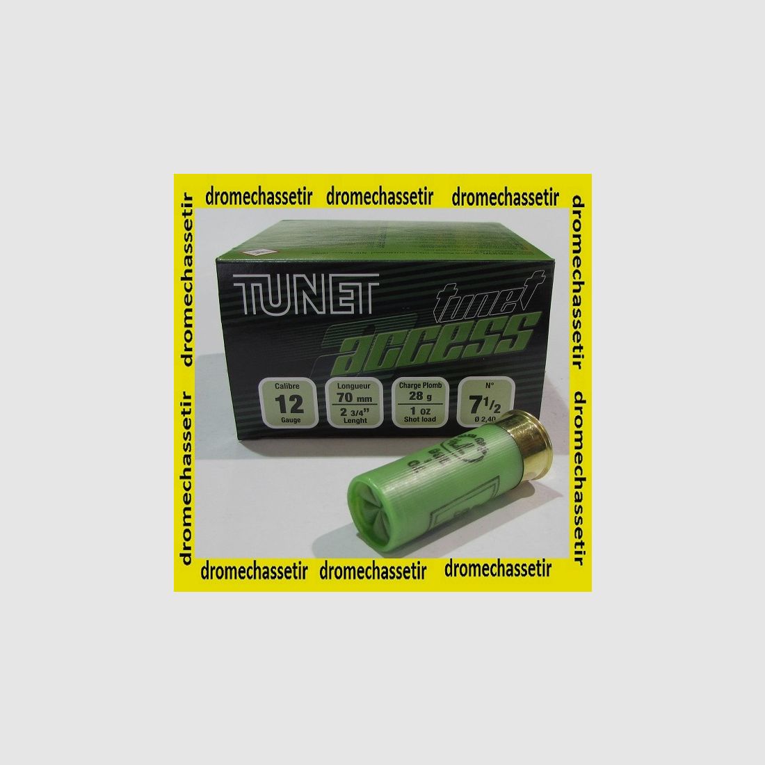 Box mit 25 Patronen Tunet Access Trap, Kal. 12/70, 28 Gramm, Schrot 7,5