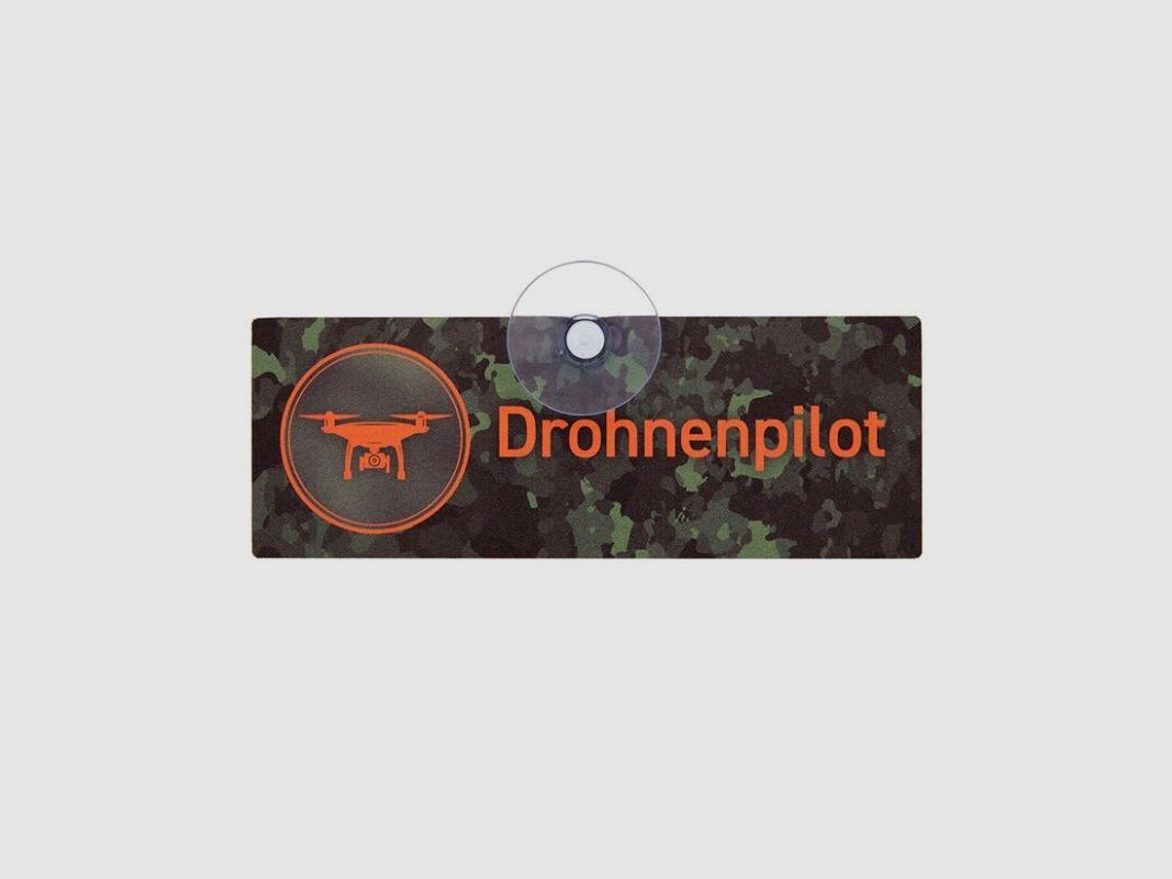 Wilde Hilde Saugnapfschild "Drohnenpilot" II