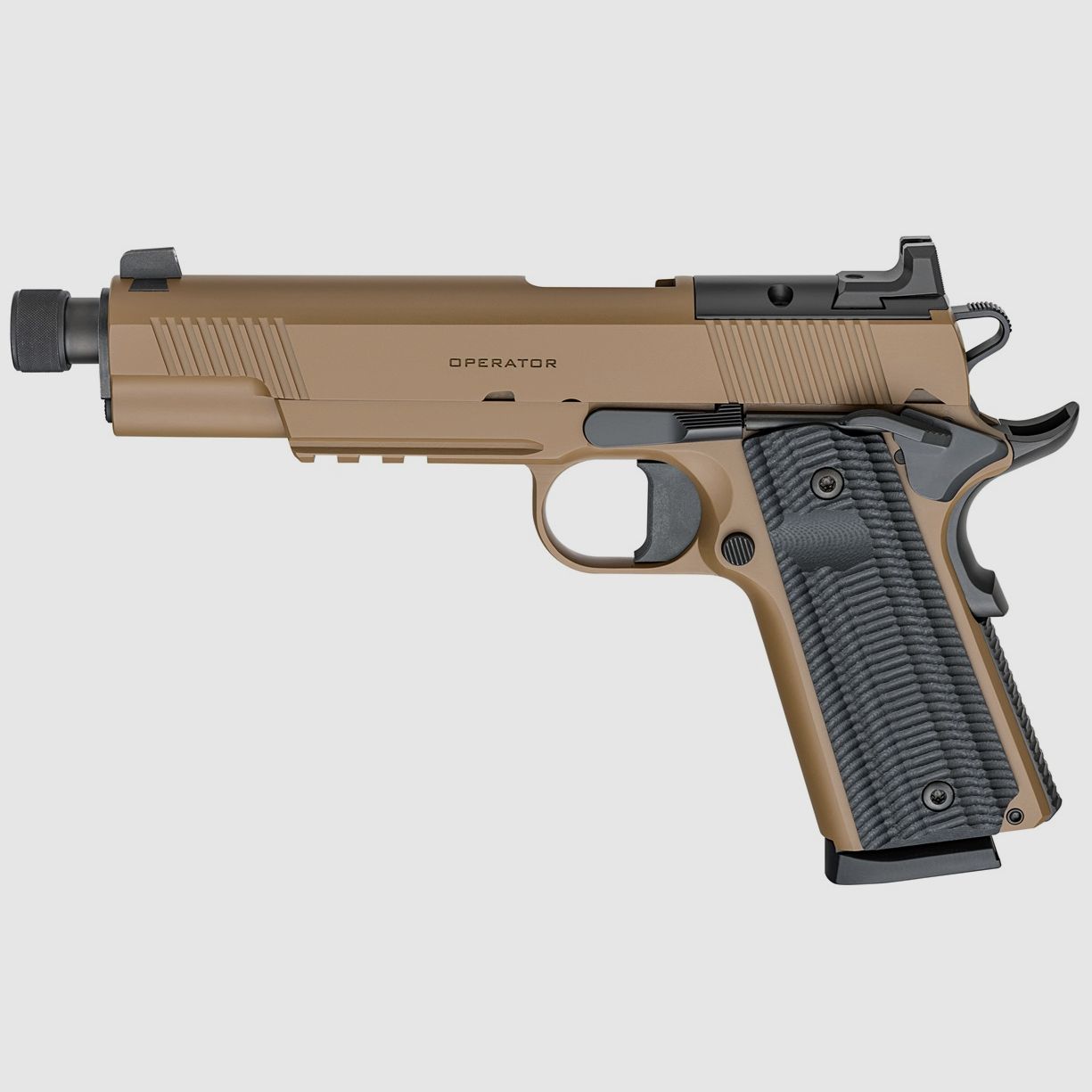 1911 Operator 5.75" AOS Threaded Barrel Coyote Brown