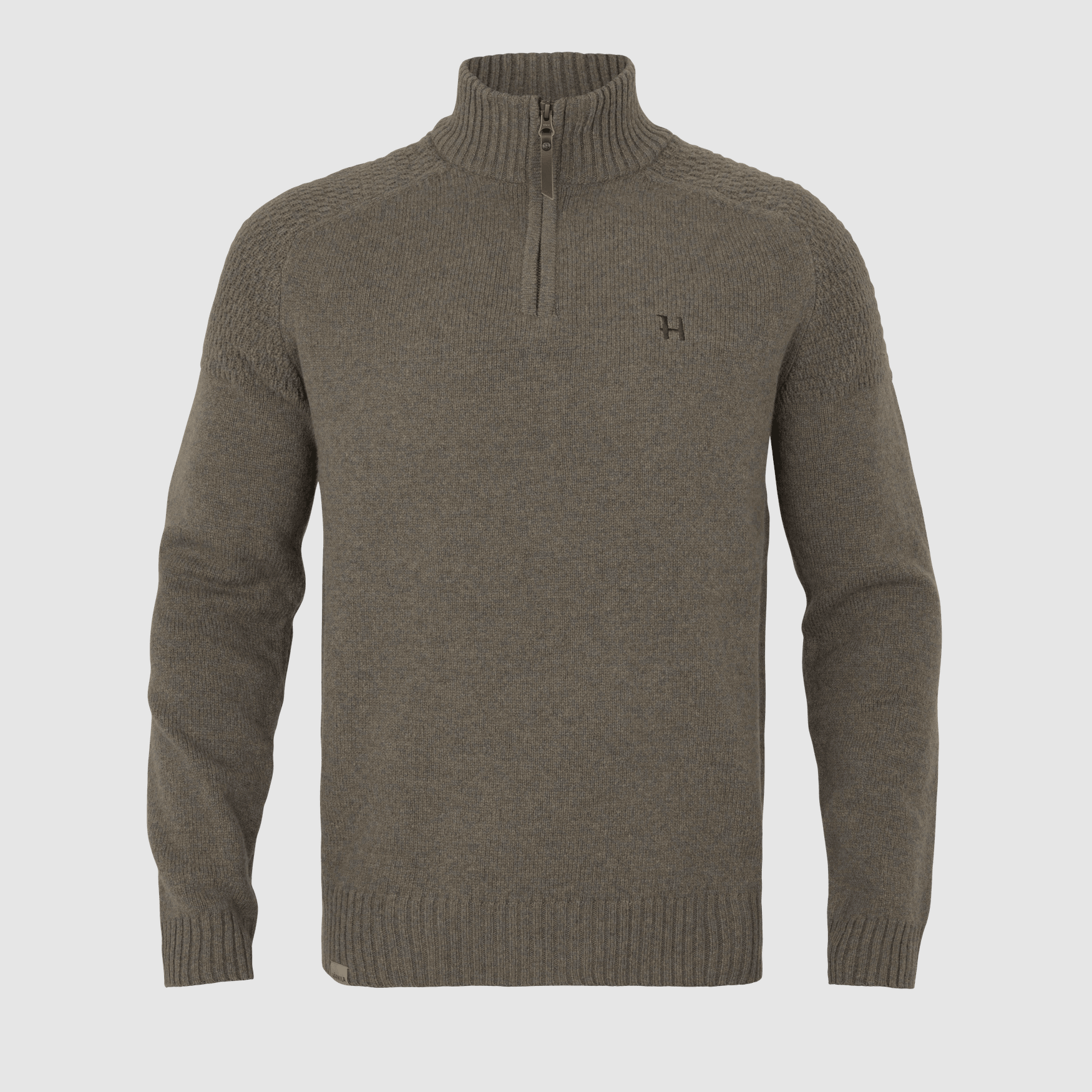 Härkila Vincent Half-Zip Suéter de Lana Merino para Hombre Arena Oscura XXL