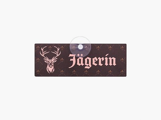 Wilde Hilde Autoschild mit Saugnapf - Jägerin