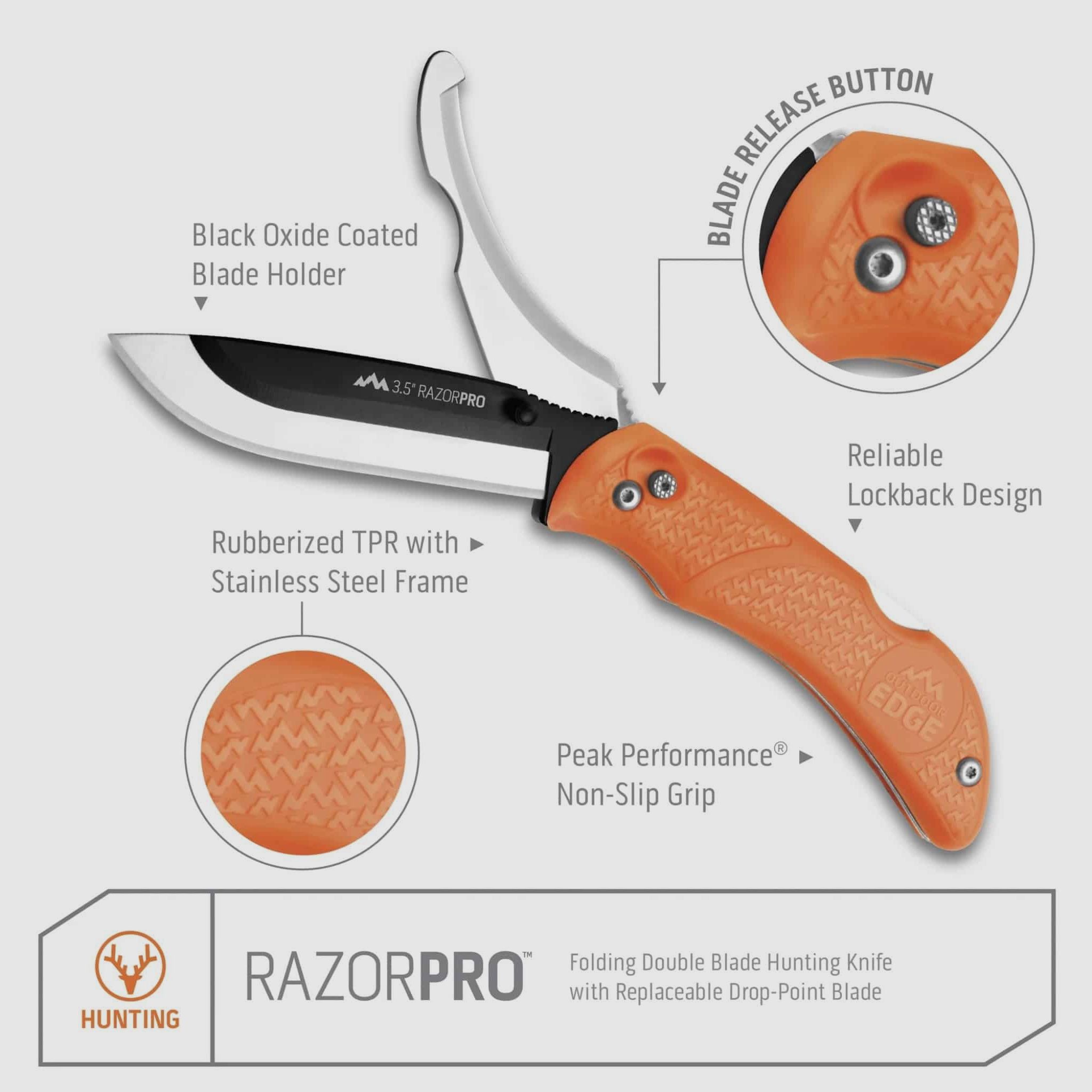 Outdoor Edge Razor Pro Orange, Bild 2 von 3
