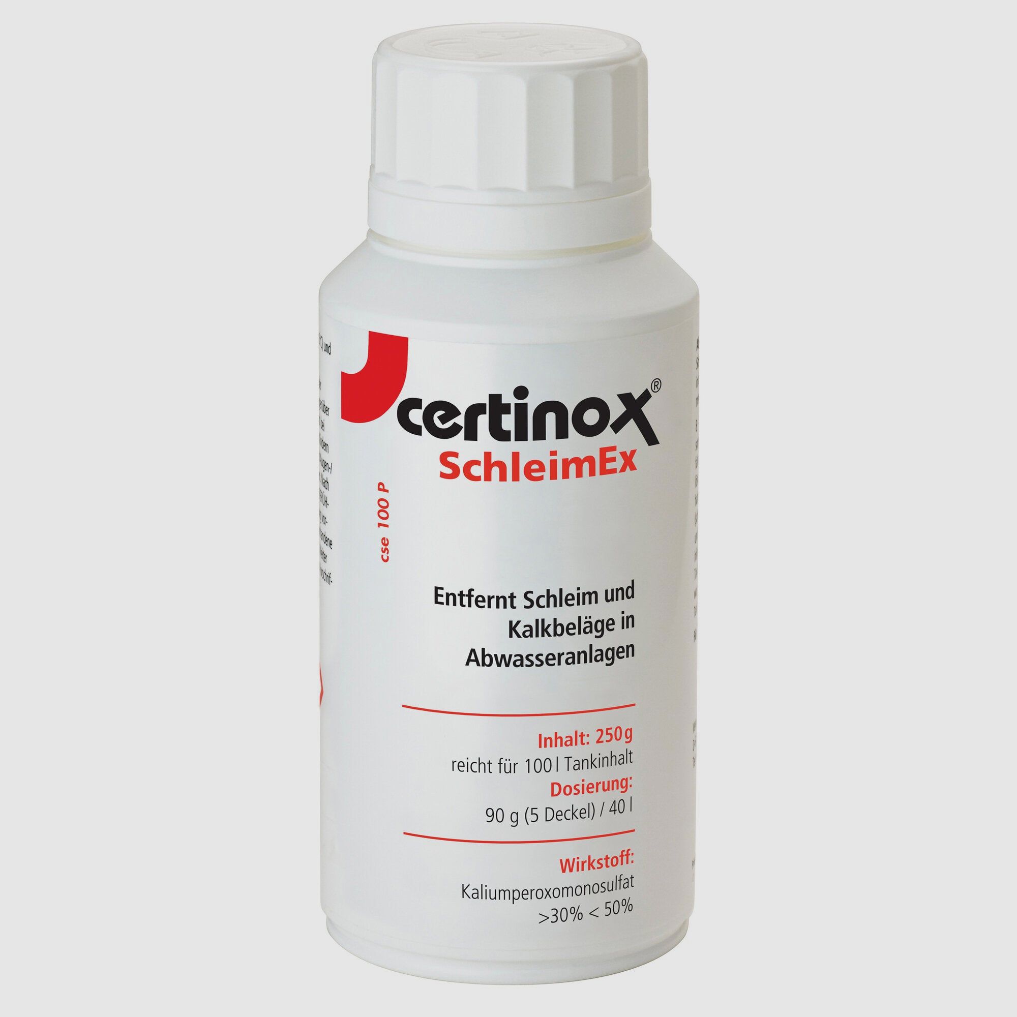 certinox SchleimEx – Nettoyant pour Réservoirs d'Eaux Usées cse 100 p, 250 g Poudre