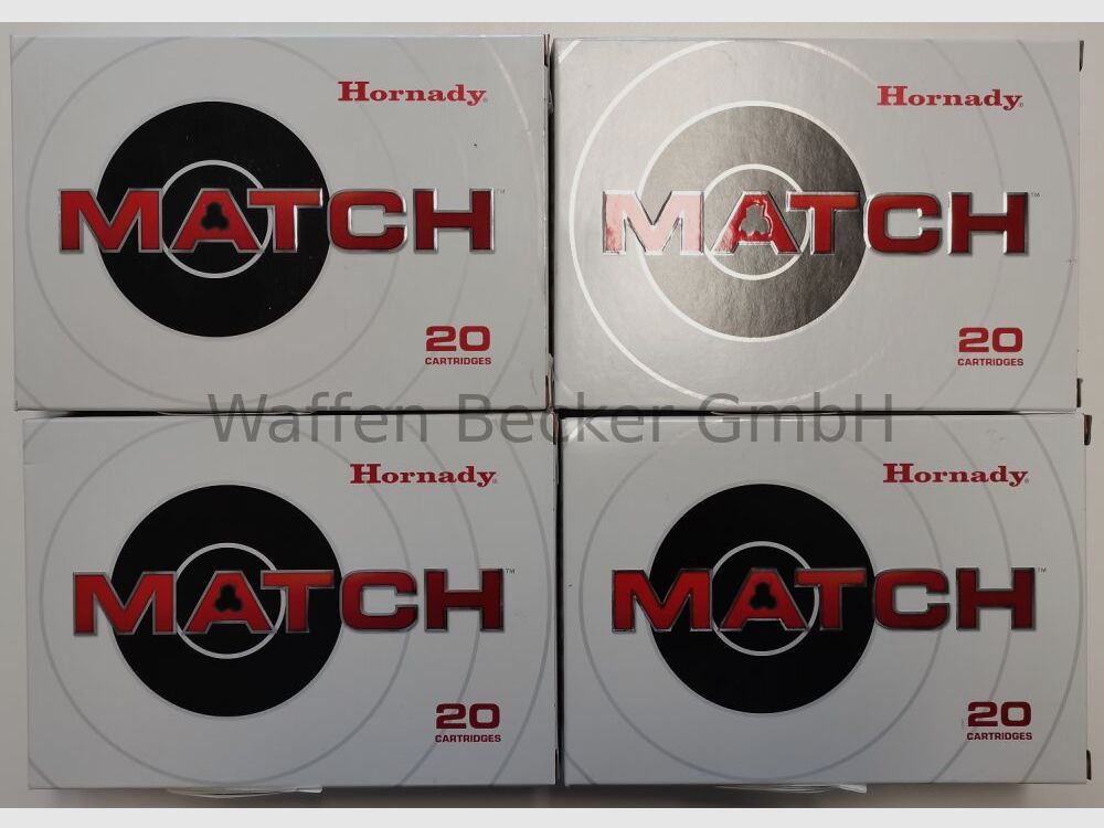 Hornady	 80 Schuss Hornady Match Kal. .338 Lapua Mag. 285grs. aus einem Los