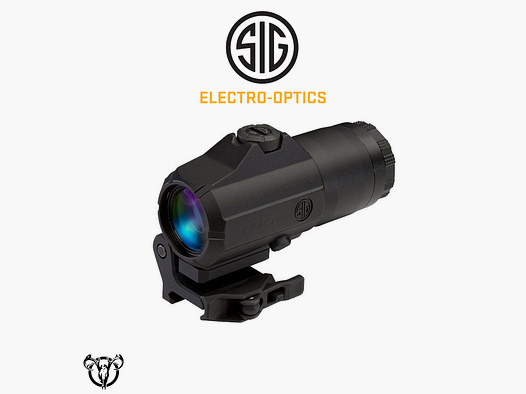 Magnificador SIG OPTICS Juliet 4 Magnifier, 4X24Mm, Powercam Qr Mount With Spacers, Black