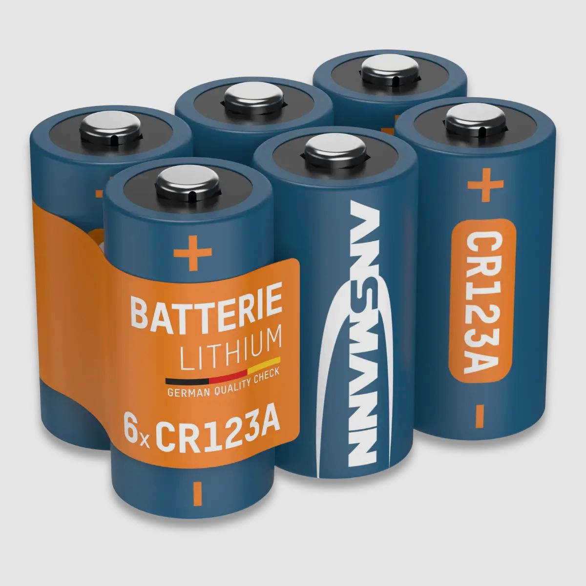 Pacco da 6 batterie alcaline CR123A Ansmann