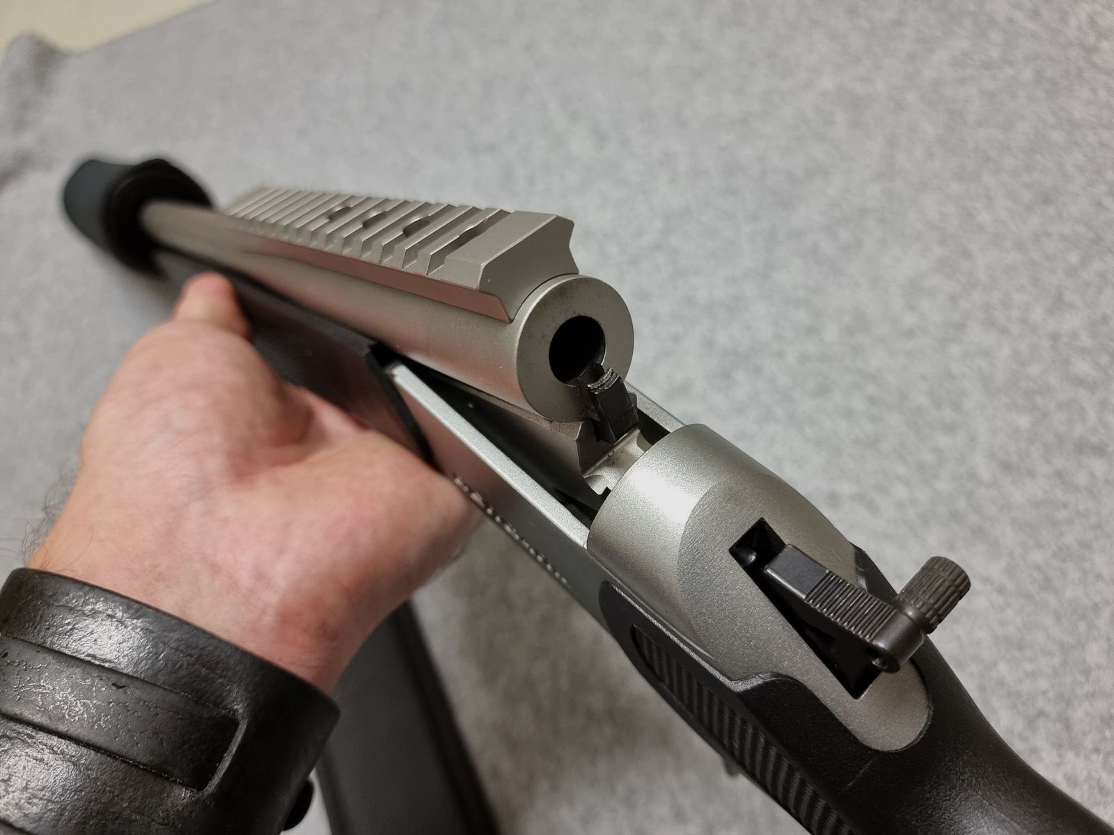 Bergara BA13 Stainless - .308 Winchester - Kipplaufbüchse - mit Stahlschiene, Neoprenriemen und Schafttasche