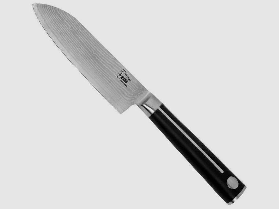 Fudo Small Santoku Hocho, 33 L Damast