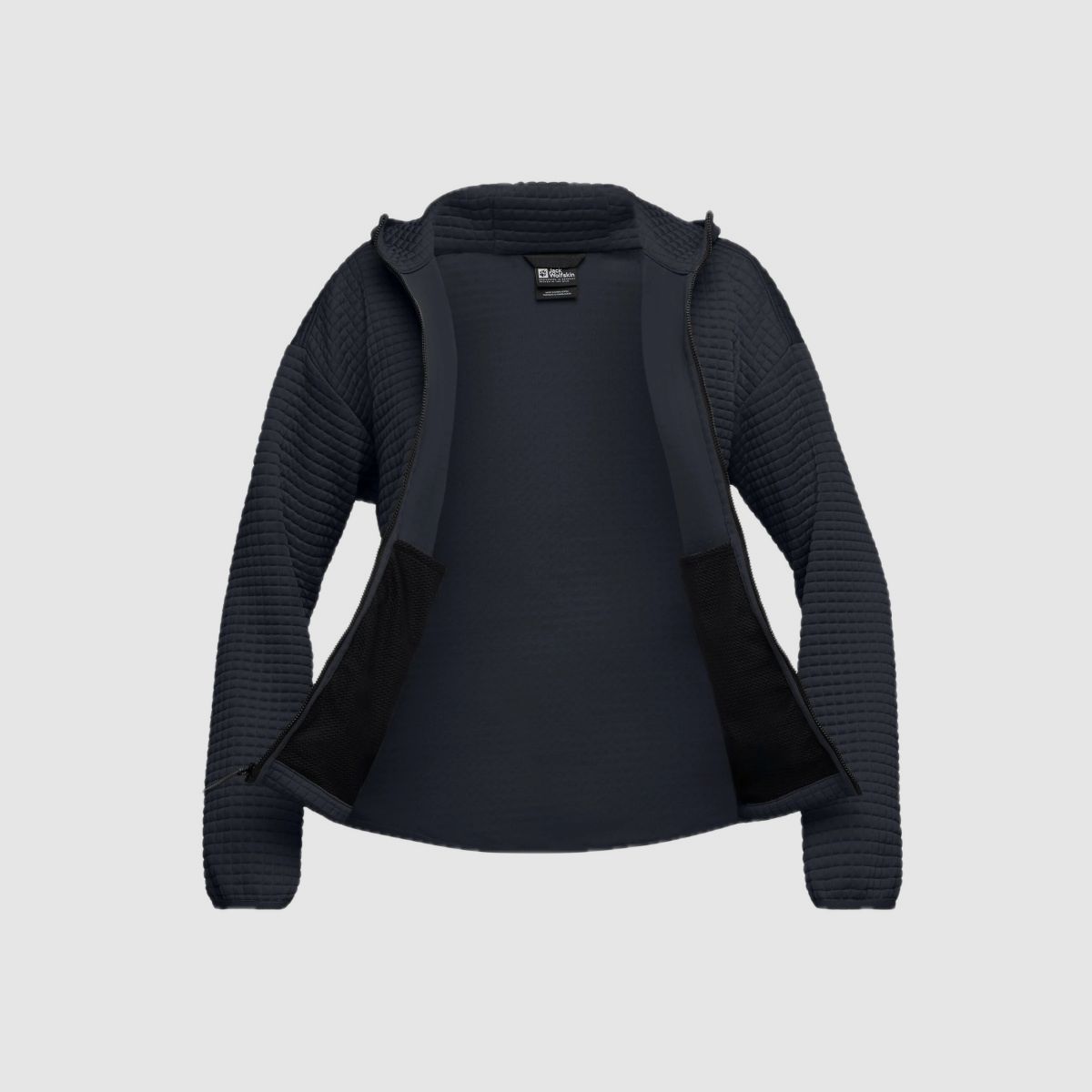 JACK WOLFSKIN Mogari Felpa con Cappuccio Fz W Blu Scuro