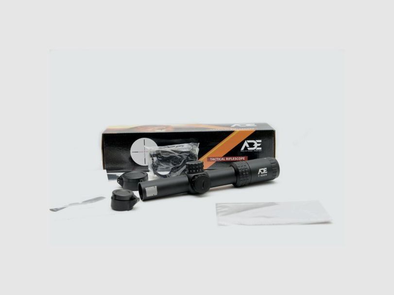 ADE 1-6x24 SFP-Zielfernrohr mit beleuchtetem Mil Dash-Absehen und 30-mm-Montageringen, Bild 9 von 12