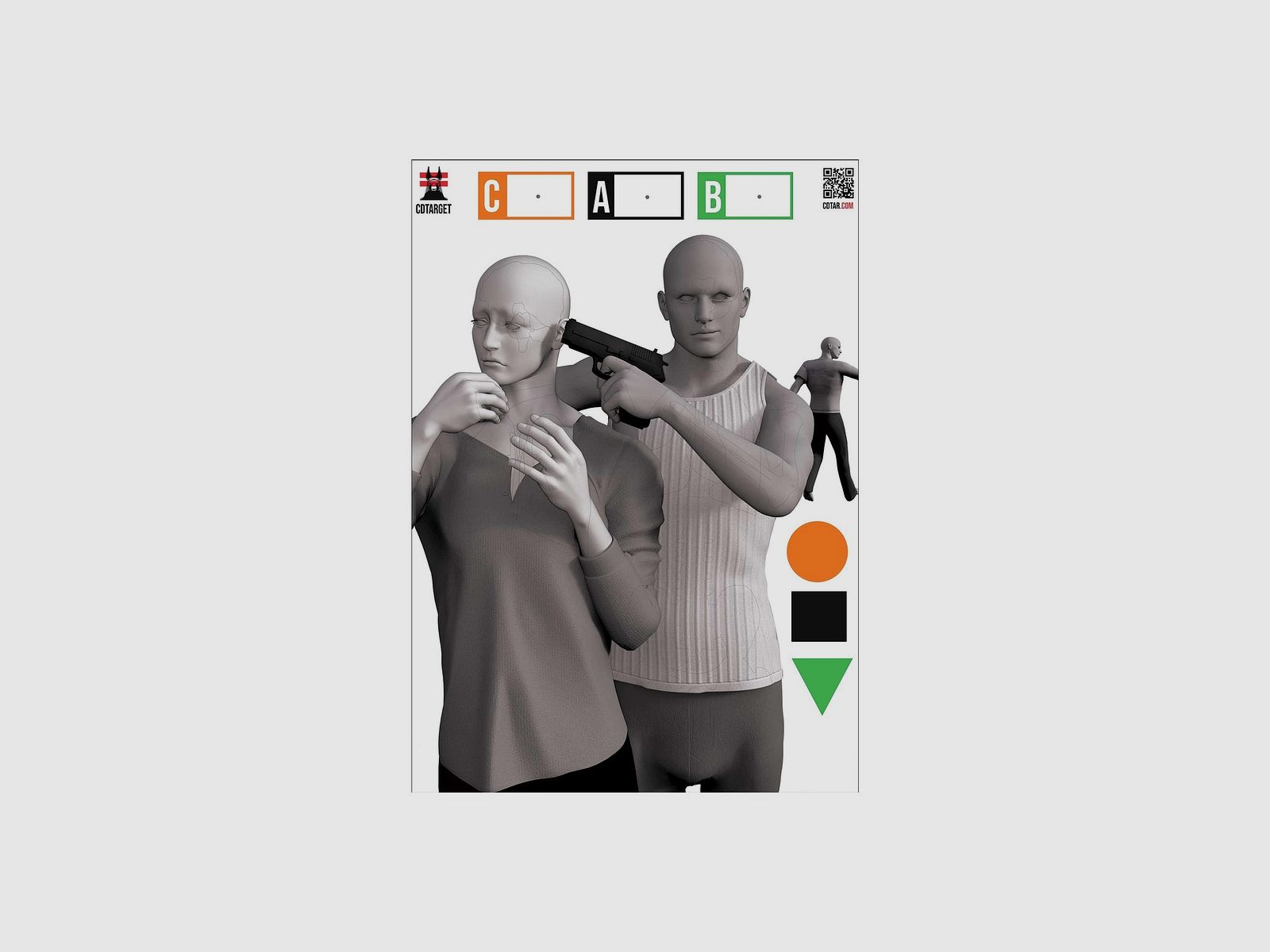 CD TARGET Silhouette Twin Bravo - 50 Zielscheiben (anti-reflektierend)