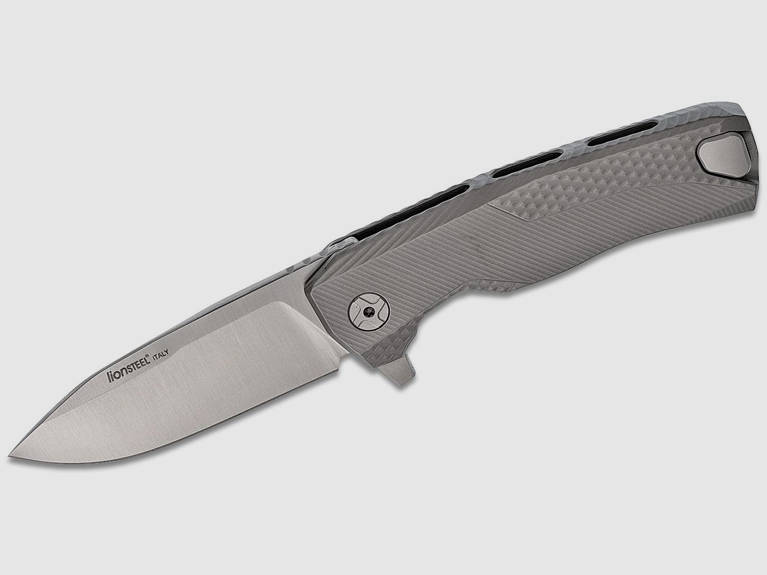 ROK G, M390 Satinklinge, grauer Titangriff | 97321