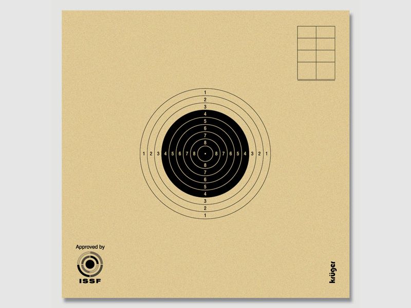 Krüger-Schießscheiben LG-Scheiben m.Nr. schwarz Schießscheiben