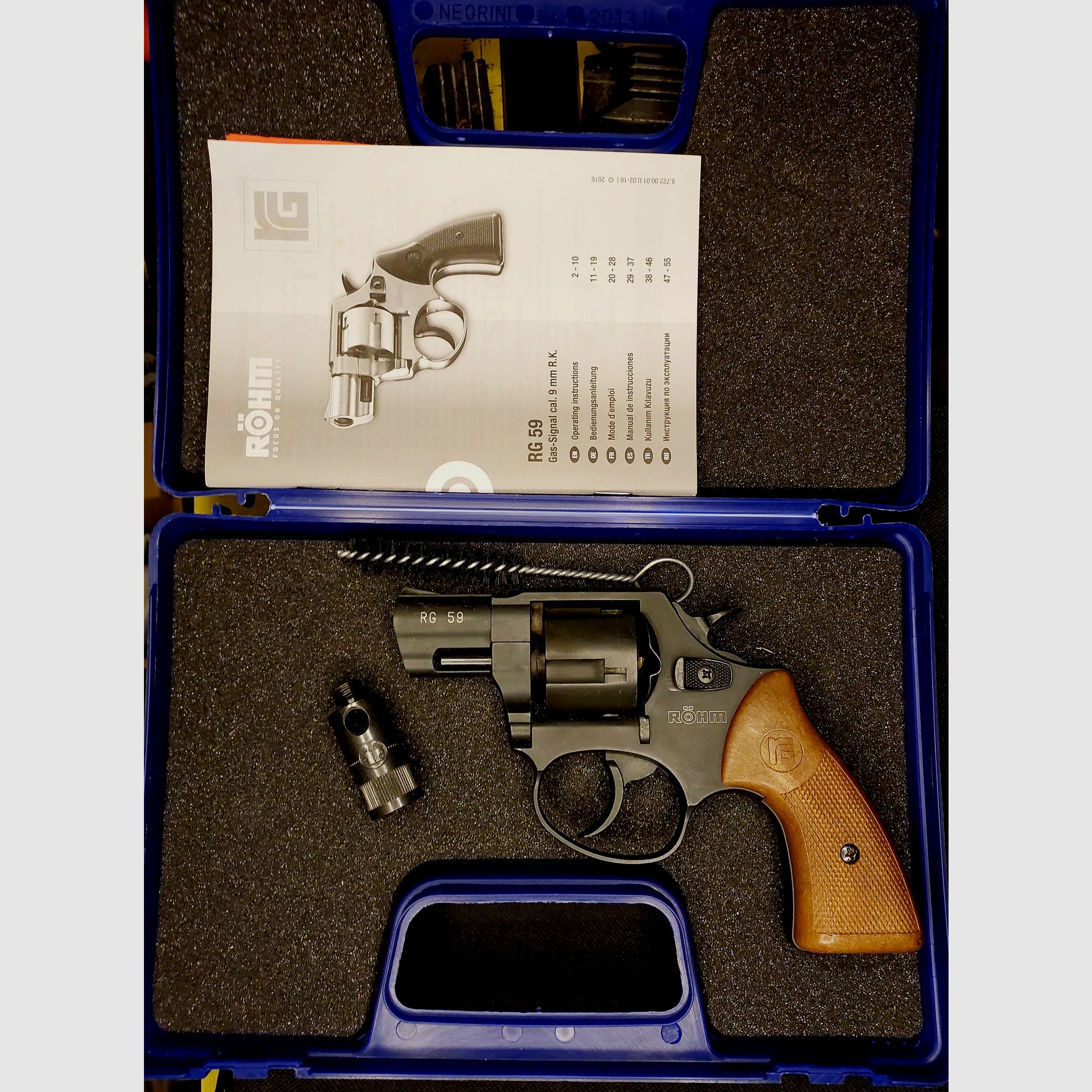 Röhm RG 59 blank firing revolver blued 9 mm R.K. (PTB 735)
