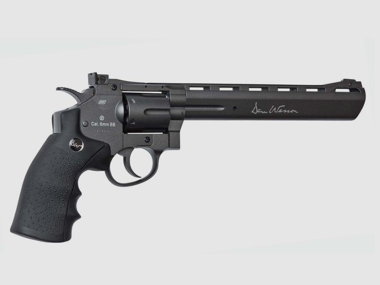 REPLIK REVOLVER DAN WESSON 8 ZOLL SCHWARZ NIEDRIGLEISTUNG, Bild 2 von 3