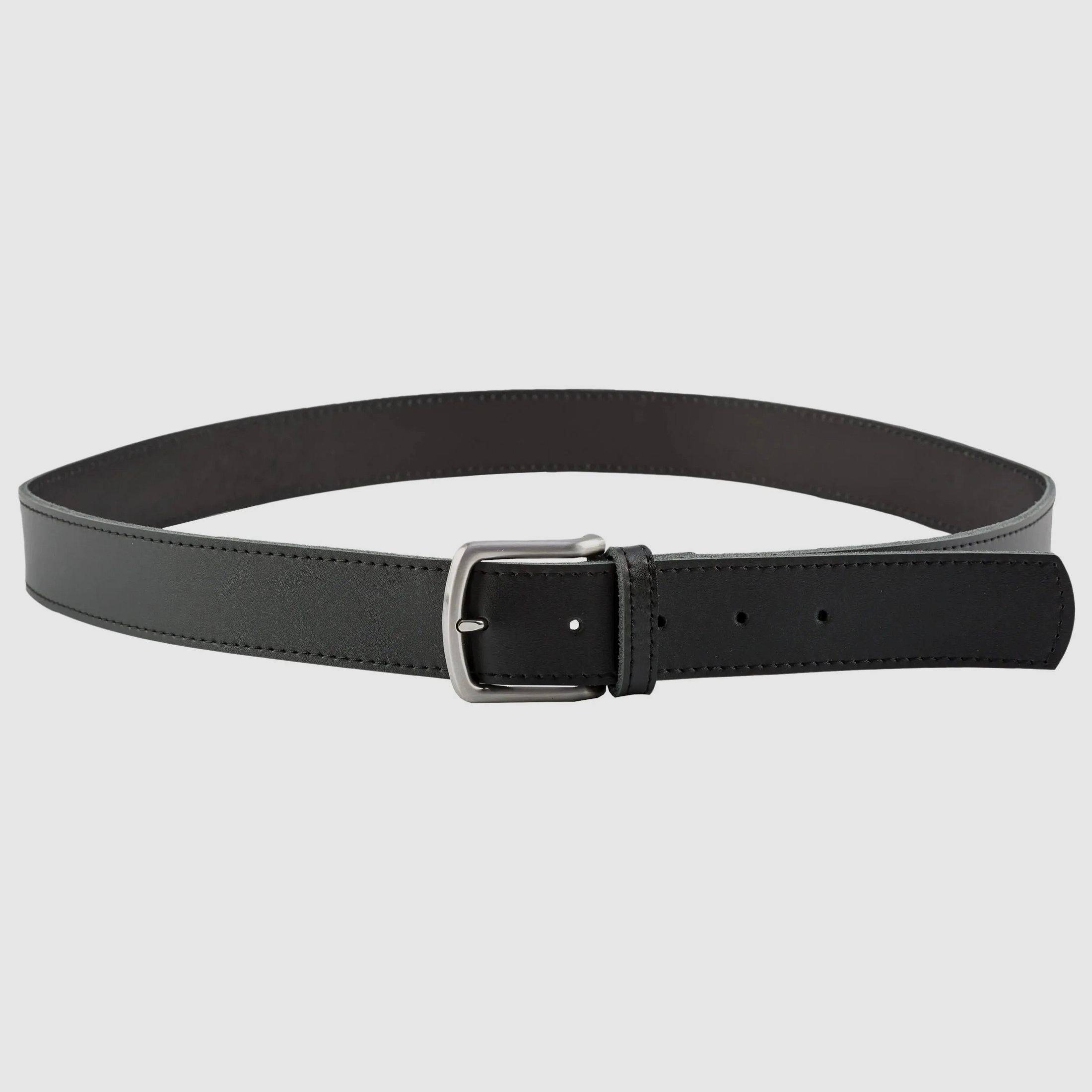 Unbekannt Heim Gürtel 40 mm breit Leder Ziernaht schwarz
