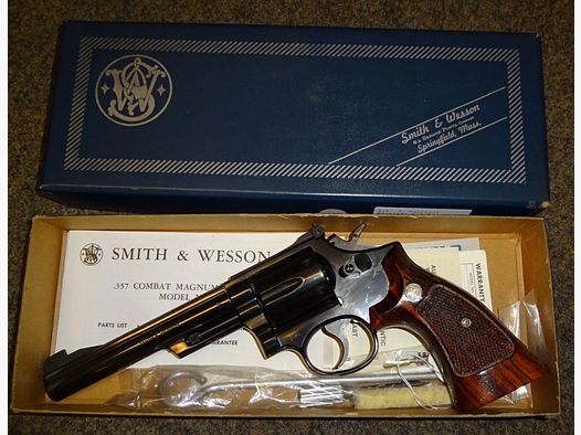 S&W "19-3" SMITH&WESSON Sport-Revolver Kal.357Mag, 14cm (5,5Zoll) Lauf in OVP, neuwertig (ähnl. 586)