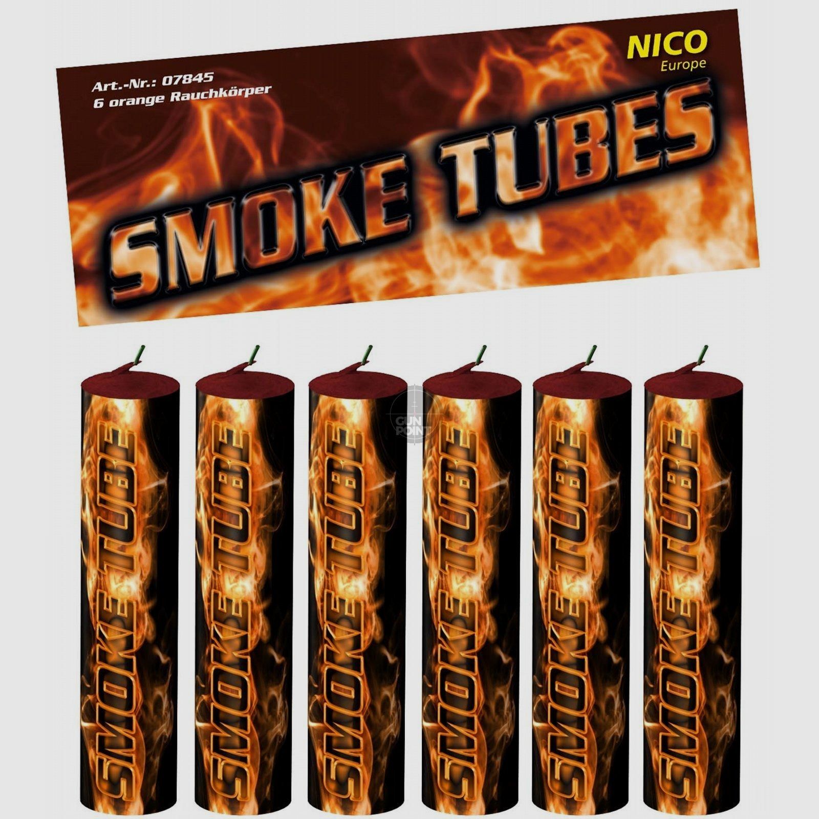 Nico Rauchfackel Smoke Tubes - Orange - 6 Stk.