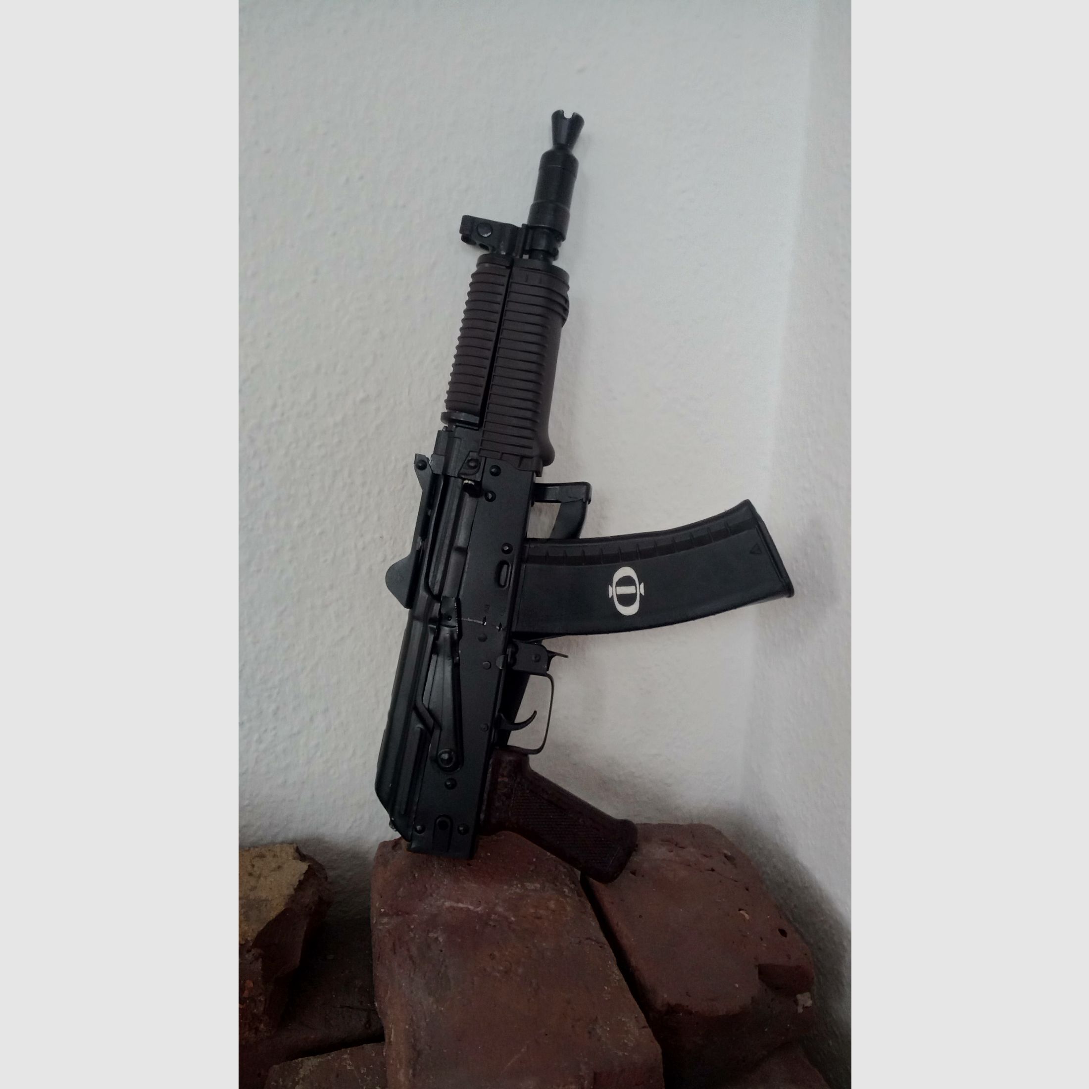 Vollstahl Co2 Yunker AKS-74u Deko von MWM Gillmann mit echten Teilen wahlweise mit Deko Plum   // AKSU Krinkov / russ-guns-de / 4,5mm BB