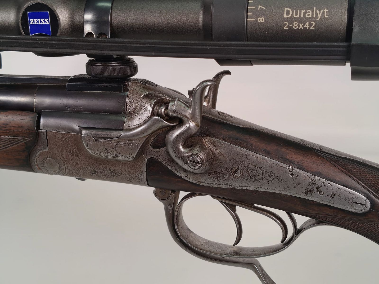 Suhler Jagdhütte Hahn-Bockbüchsflinte 5,6x52 R / 16/70 avec Zeiss Duralyt 2–8x42, image 8 sur 8
