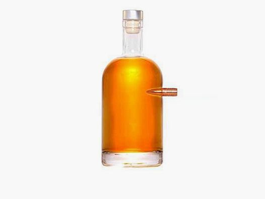 Decanter per Whisky Lucky Shot con proiettile Cal.50 BMG